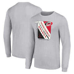 Carolina Hurricanes Starter Shield Long Sleeve Graphic T-Shirt - Heather Gray | NHL on sale