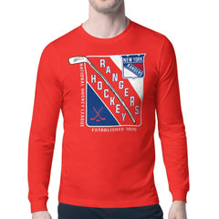 New York Rangers Starter Shield Long Sleeve Graphic T-Shirt - Red | NHL online