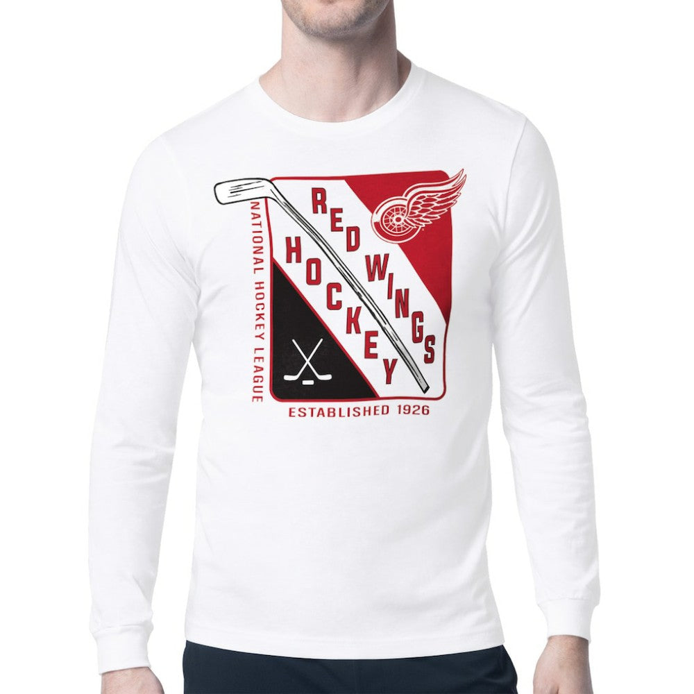 Detroit Red Wings Starter Shield Long Sleeve Graphic T-Shirt - White | NHL on sale