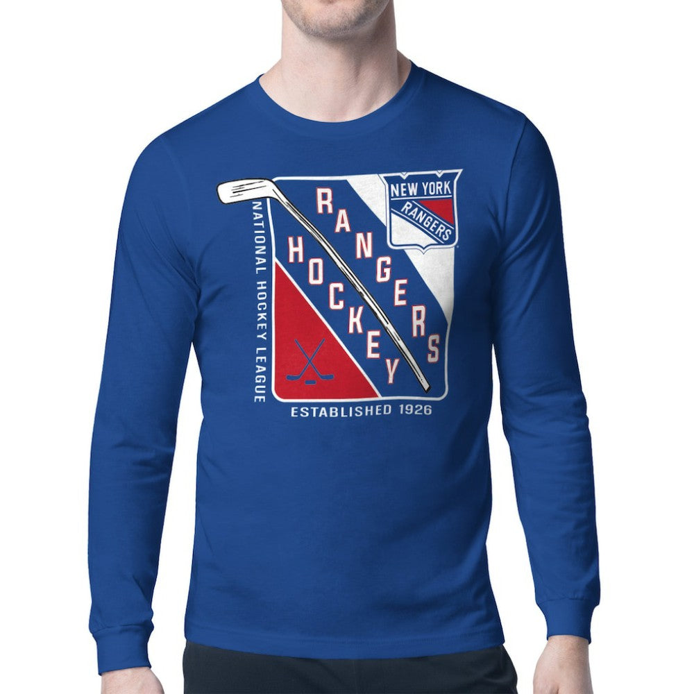 New York Rangers Starter Shield Long Sleeve Graphic T-Shirt - Blue | NHL on sale
