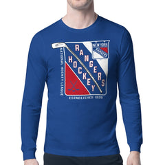 New York Rangers Starter Shield Long Sleeve Graphic T-Shirt - Blue | NHL on sale