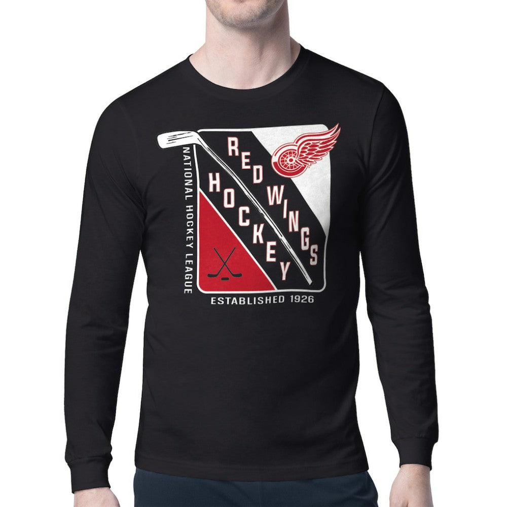 Detroit Red Wings Starter Shield Long Sleeve Graphic T-Shirt - Black | NHL online