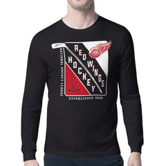 Detroit Red Wings Starter Shield Long Sleeve Graphic T-Shirt - Black | NHL online
