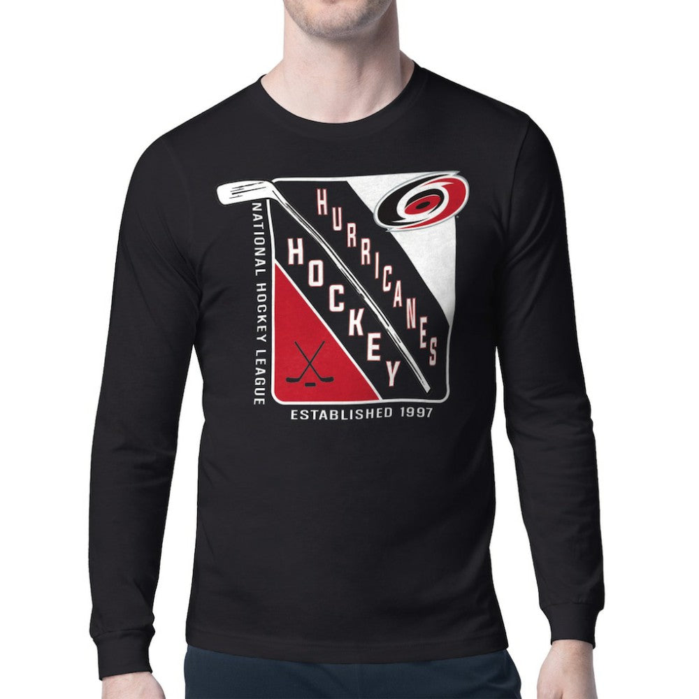 Carolina Hurricanes Starter Shield Long Sleeve Graphic T-Shirt - Black | NHL near me
