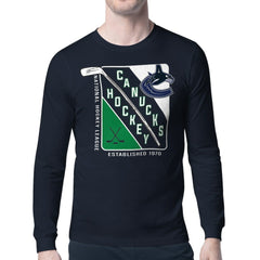 Vancouver Canucks Starter Shield Long Sleeve Graphic T-Shirt - Navy | NHL online