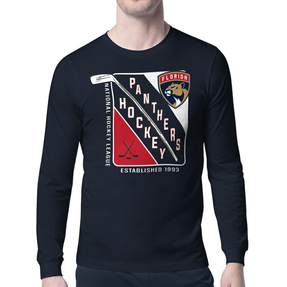 Florida Panthers Starter Shield Long Sleeve Graphic T-Shirt - Navy | NHL on sale