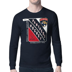 Florida Panthers Starter Shield Long Sleeve Graphic T-Shirt - Navy | NHL on sale