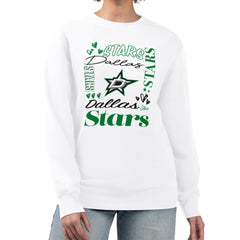 Dallas Stars G-III 4Her by Carl Banks Women's Collage Graphic Fleece Long Sleeve Pullover Sweatshirt - White | NHL discount