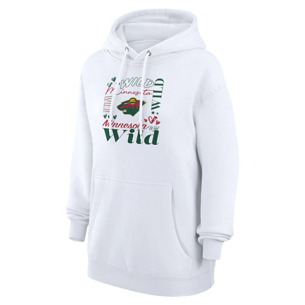 Minnesota Wild G-III 4Her by Carl Banks Women's Collage Team Graphic Tri-Blend Fleece Pullover Hoodie - White | NHL discount