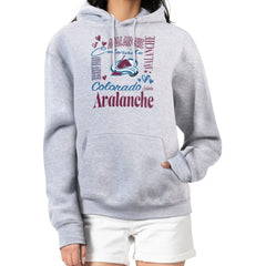Colorado Avalanche G-III 4Her by Carl Banks Women's Collage Team Graphic Fleece Pullover Hoodie - Heather Gray | NHL near me