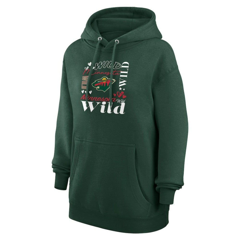 Minnesota Wild G-III 4Her by Carl Banks Women's Collage Team Graphic Tri-Blend Fleece Pullover Hoodie - Olive | NHL online