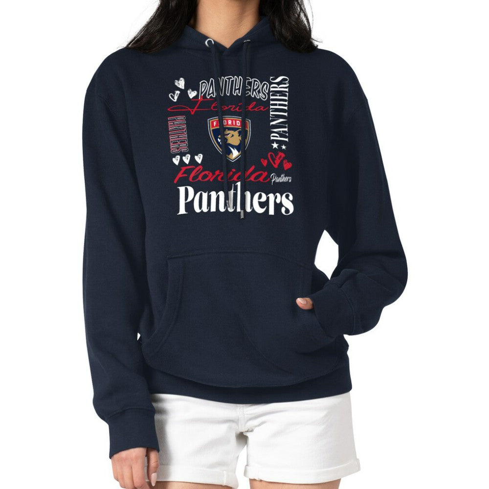 Florida Panthers G-III 4Her by Carl Banks Women's Collage Team Graphic Tri-Blend Fleece Pullover Hoodie - Navy | NHL on sale