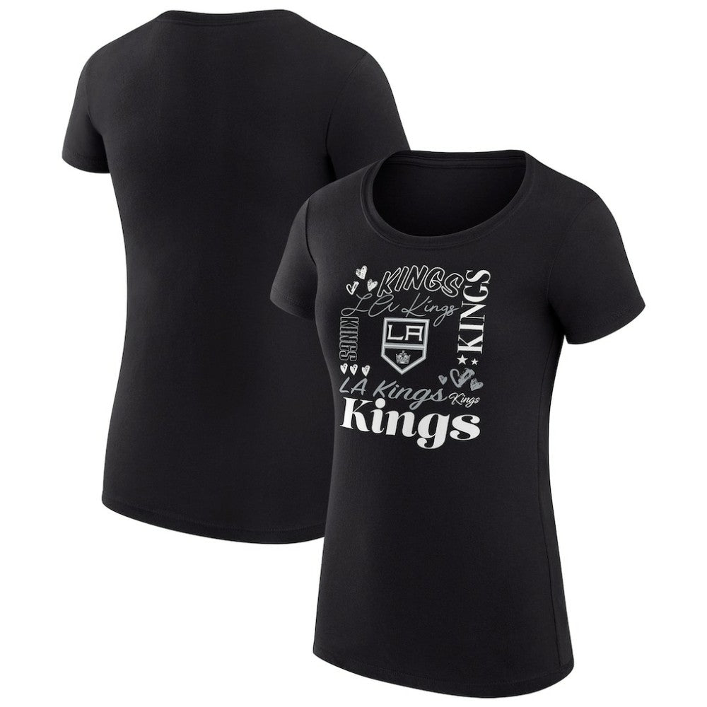 Los Angeles Kings G-III 4Her by Carl Banks Women's Super-Slim Fit Lightweight Collage Team Graphic T-Shirt - Black | NHL discount