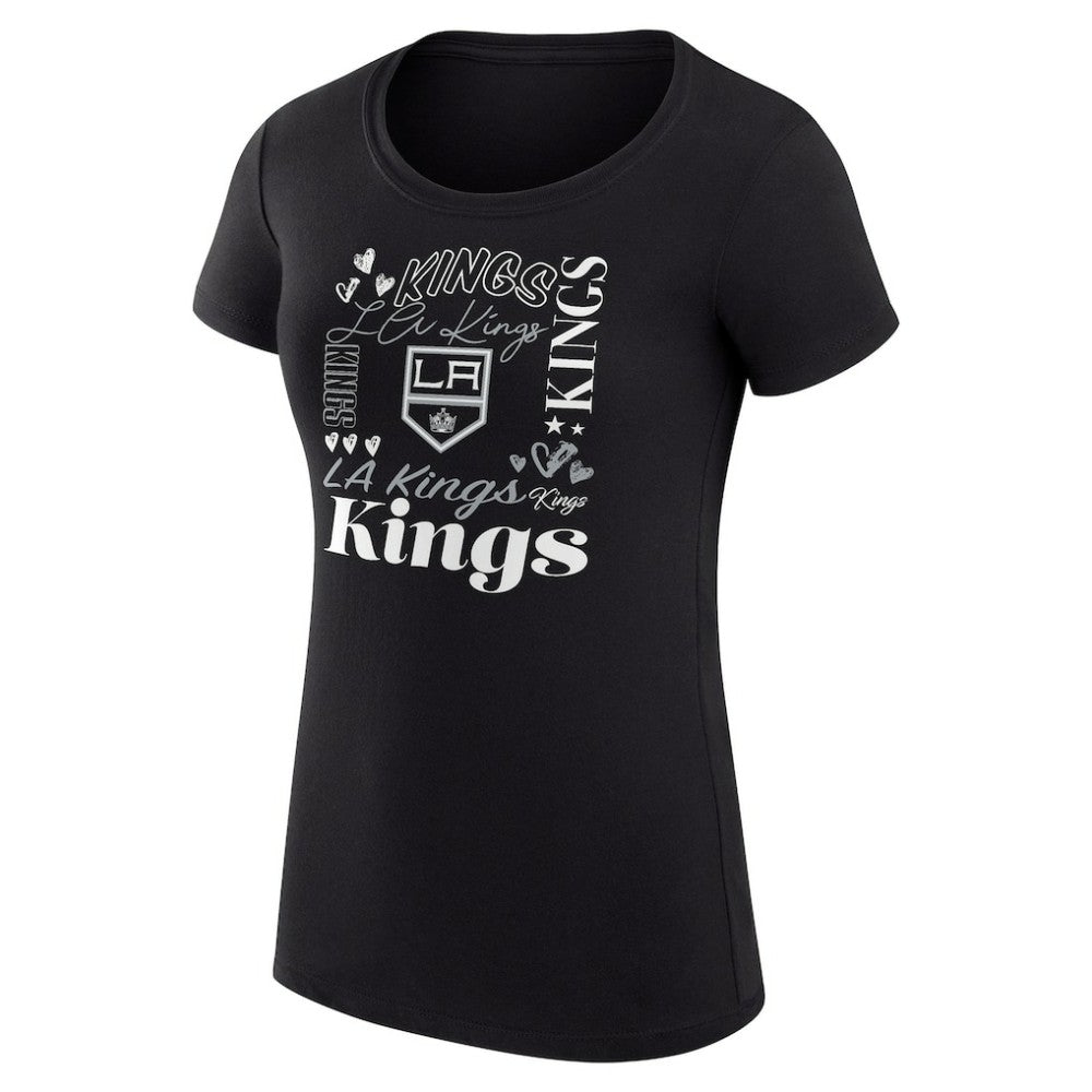 Los Angeles Kings G-III 4Her by Carl Banks Women's Super-Slim Fit Lightweight Collage Team Graphic T-Shirt - Black | NHL discount