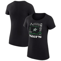 Dallas Stars G-III 4Her by Carl Banks Women's Super-Slim Fit Lightweight Collage Team Graphic T-Shirt - Black | NHL on sale