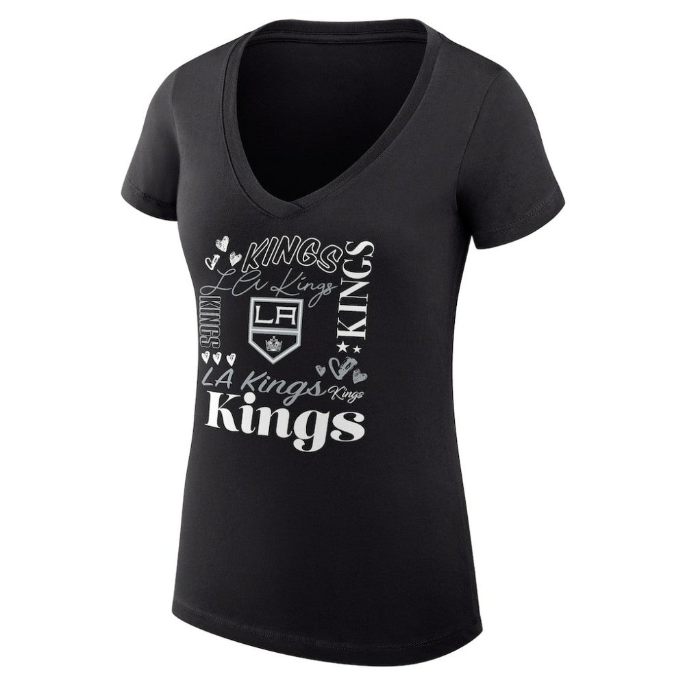 Los Angeles Kings G-III 4Her by Carl Banks Women's Super-Slim Fit Lightweight Collage Team Graphic T-Shirt - Black | NHL discount