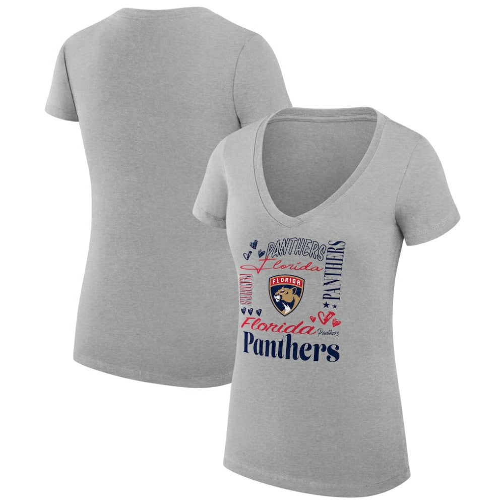 Florida Panthers G-III 4Her by Carl Banks Women's Super-Slim Fit Lightweight Collage Team Graphic T-Shirt - Heather Gray | NHL sale