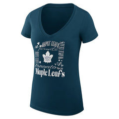 Toronto Maple Leafs G-III 4Her by Carl Banks Women's Super-Slim Fit Lightweight Collage Team Graphic T-Shirt - Blue | NHL online