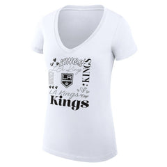 Los Angeles Kings G-III 4Her by Carl Banks Women's Super-Slim Fit Lightweight Collage Team Graphic T-Shirt - White | NHL on sale