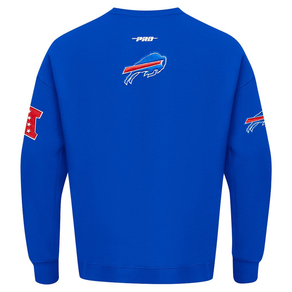 Buffalo Bills Pro Standard Turn It Up Drop Shoulder Pullover Sweatshirt - Royal - NFL