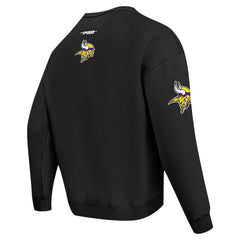 Minnesota Vikings Pro Standard Turn It Up Drop Shoulder Pullover Sweatshirt - Black - NFL