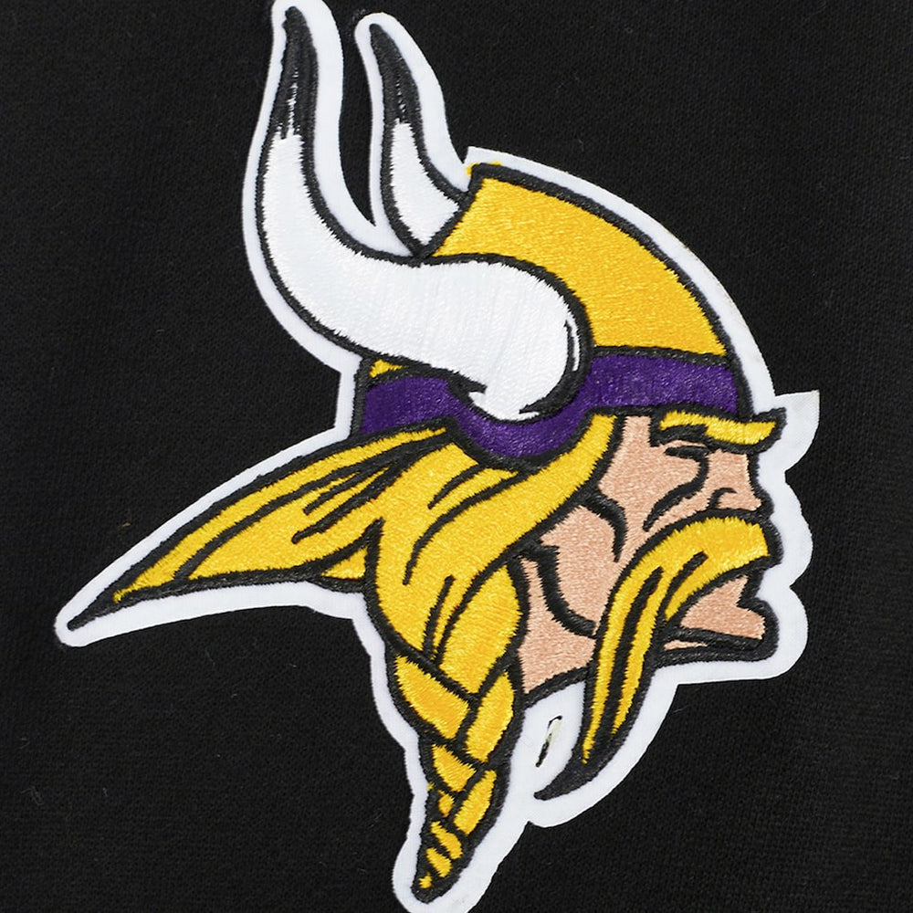 Minnesota Vikings Pro Standard Turn It Up Drop Shoulder Pullover Sweatshirt - Black - NFL