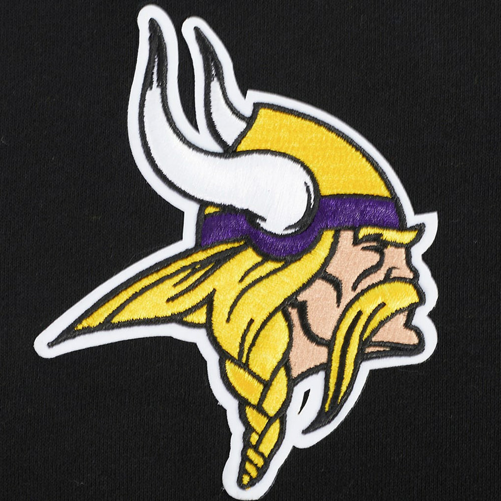 Minnesota Vikings Pro Standard Turn It Up Drop Shoulder Pullover Sweatshirt - Black - NFL