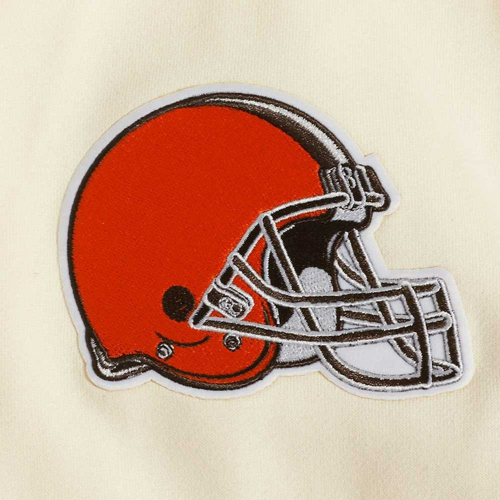 Cleveland Browns Pro Standard Turn It Up Pullover Sweatshirt - Cream - NFL