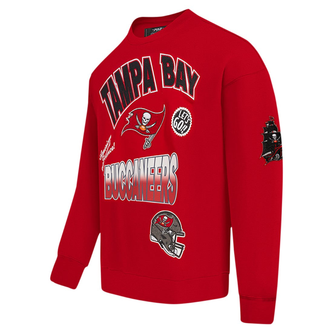 Tampa Bay Buccaneers Pro Standard Turn It Up Drop Shoulder Pullover Sweatshirt - Red - NFL