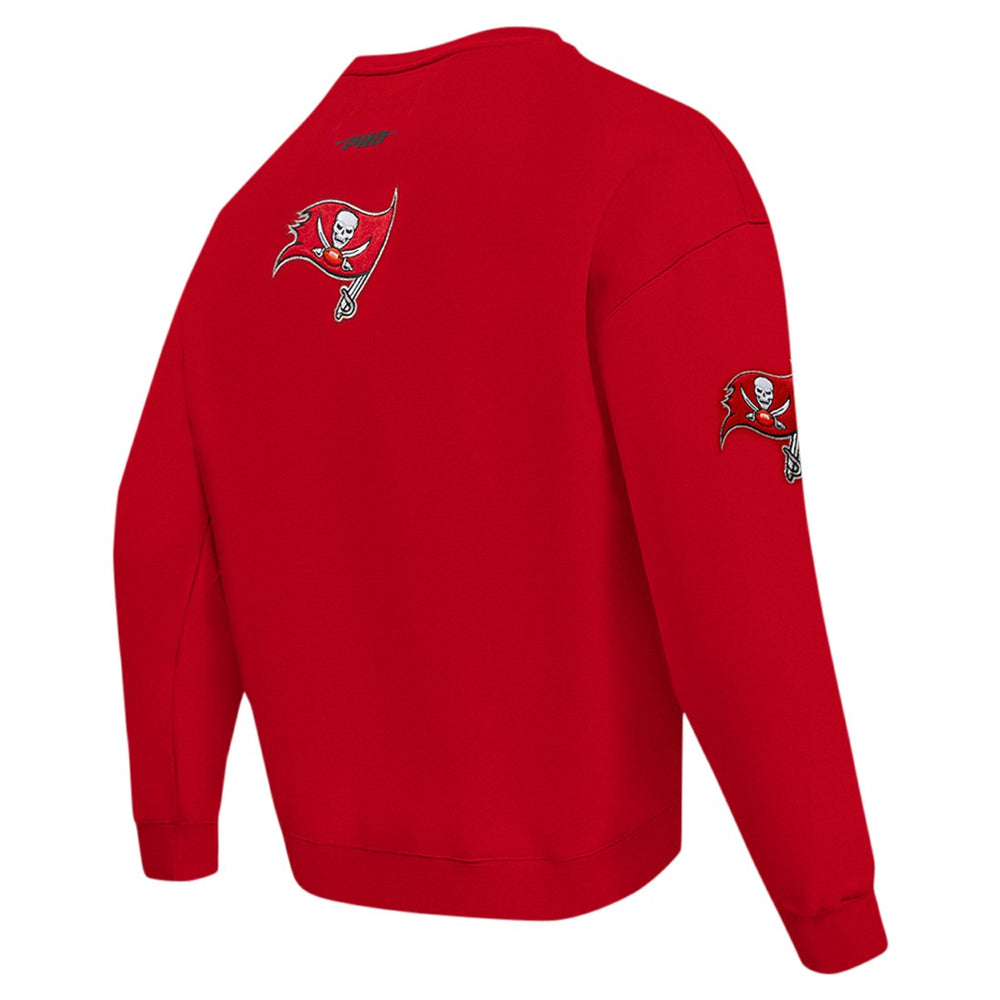 Tampa Bay Buccaneers Pro Standard Turn It Up Drop Shoulder Pullover Sweatshirt - Red - NFL