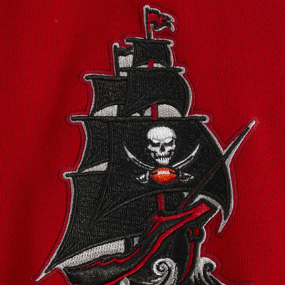 Tampa Bay Buccaneers Pro Standard Turn It Up Drop Shoulder Pullover Sweatshirt - Red - NFL