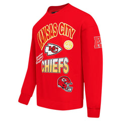 Kansas City Chiefs Pro Standard Turn It Up Drop Shoulder Pullover Sweatshirt - Red - NFL
