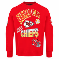 Kansas City Chiefs Pro Standard Turn It Up Drop Shoulder Pullover Sweatshirt - Red - NFL