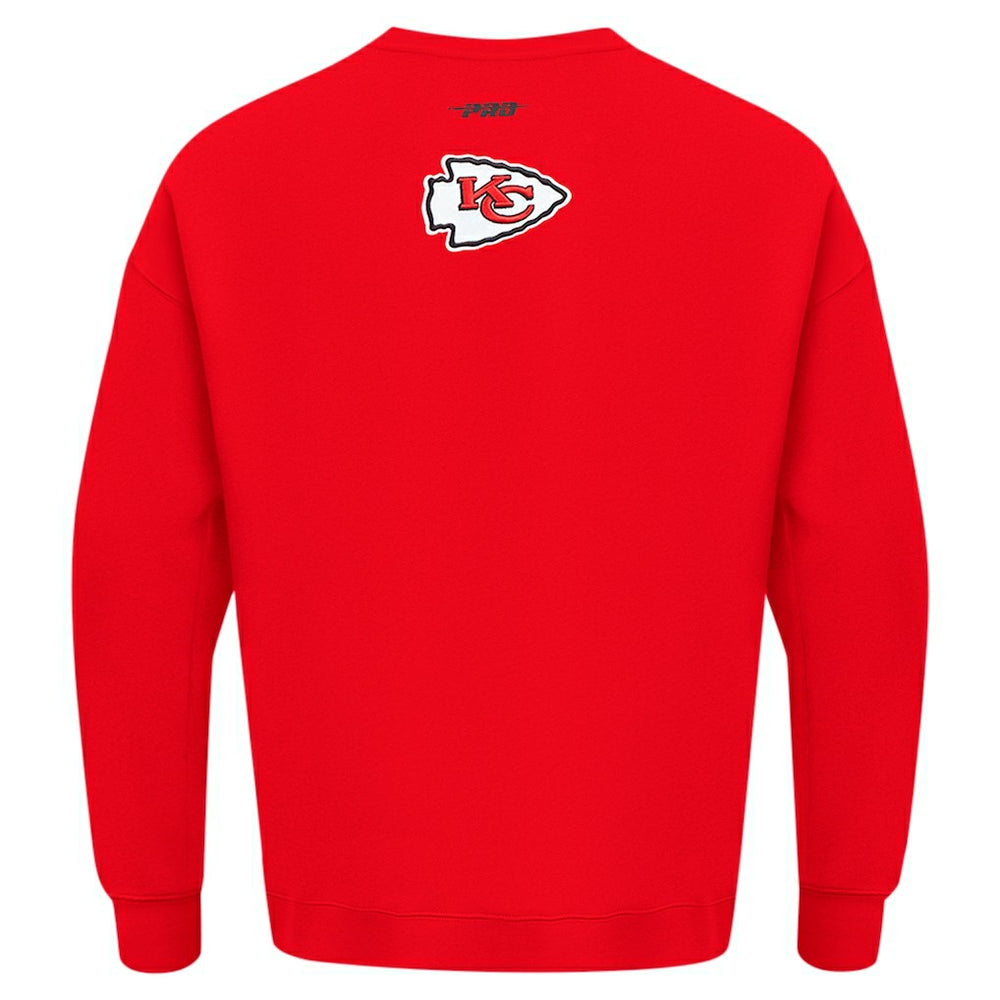Kansas City Chiefs Pro Standard Turn It Up Drop Shoulder Pullover Sweatshirt - Red - NFL