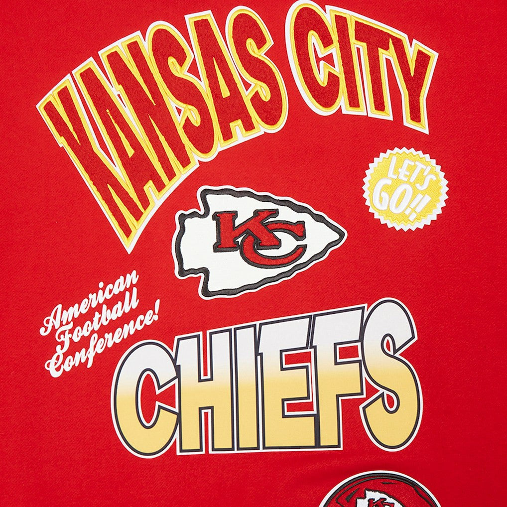 Kansas City Chiefs Pro Standard Turn It Up Drop Shoulder Pullover Sweatshirt - Red - NFL