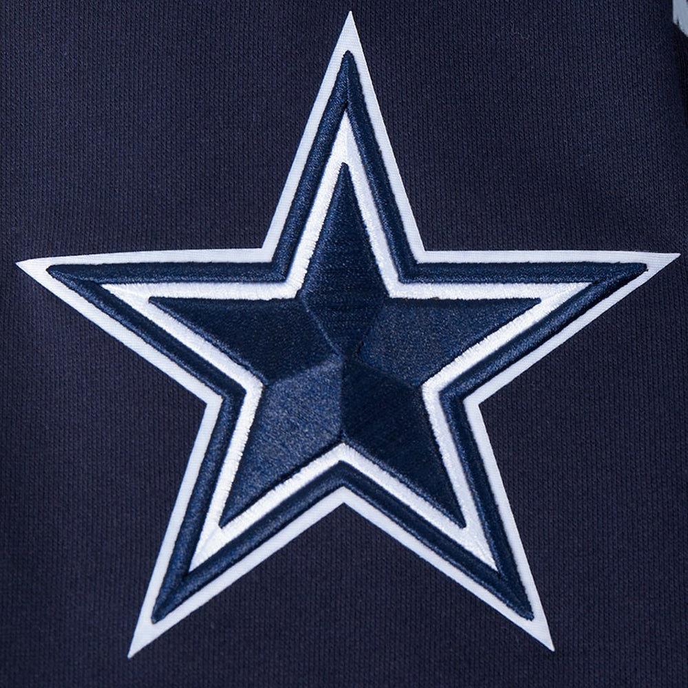 Dallas Cowboys Pro Standard Turn It Up Drop Shoulder Pullover Sweatshirt - Navy - NFL