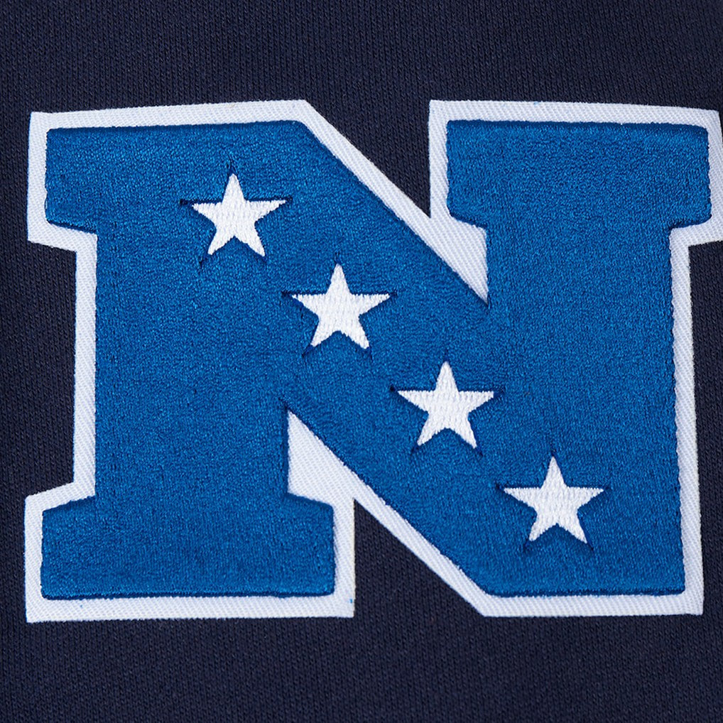 Dallas Cowboys Pro Standard Turn It Up Drop Shoulder Pullover Sweatshirt - Navy - NFL