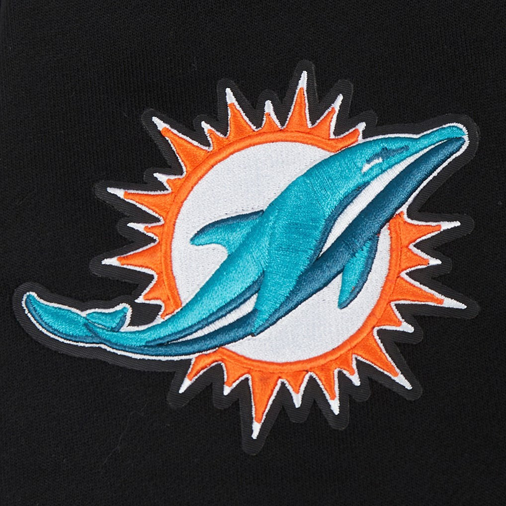Miami Dolphins Pro Standard Turn It Up Drop Shoulder Pullover Sweatshirt - Black - NFL