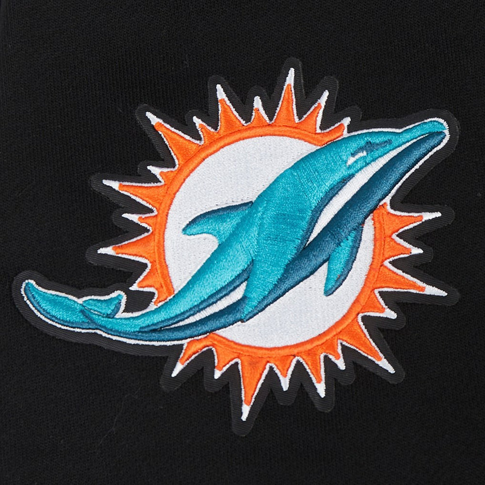 Miami Dolphins Pro Standard Turn It Up Drop Shoulder Pullover Sweatshirt - Black - NFL
