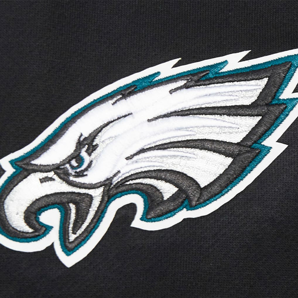 Philadelphia Eagles Pro Standard Turn It Up Drop Shoulder Pullover Sweatshirt - Black - NFL