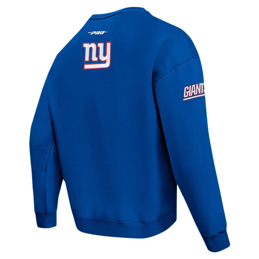 New York Giants Pro Standard Turn It Up Drop Shoulder Pullover Sweatshirt - Royal - NFL