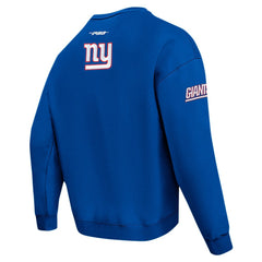 New York Giants Pro Standard Turn It Up Drop Shoulder Pullover Sweatshirt - Royal - NFL