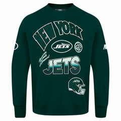 New York Jets Pro Standard Turn It Up Drop Shoulder Pullover Sweatshirt - Green - NFL