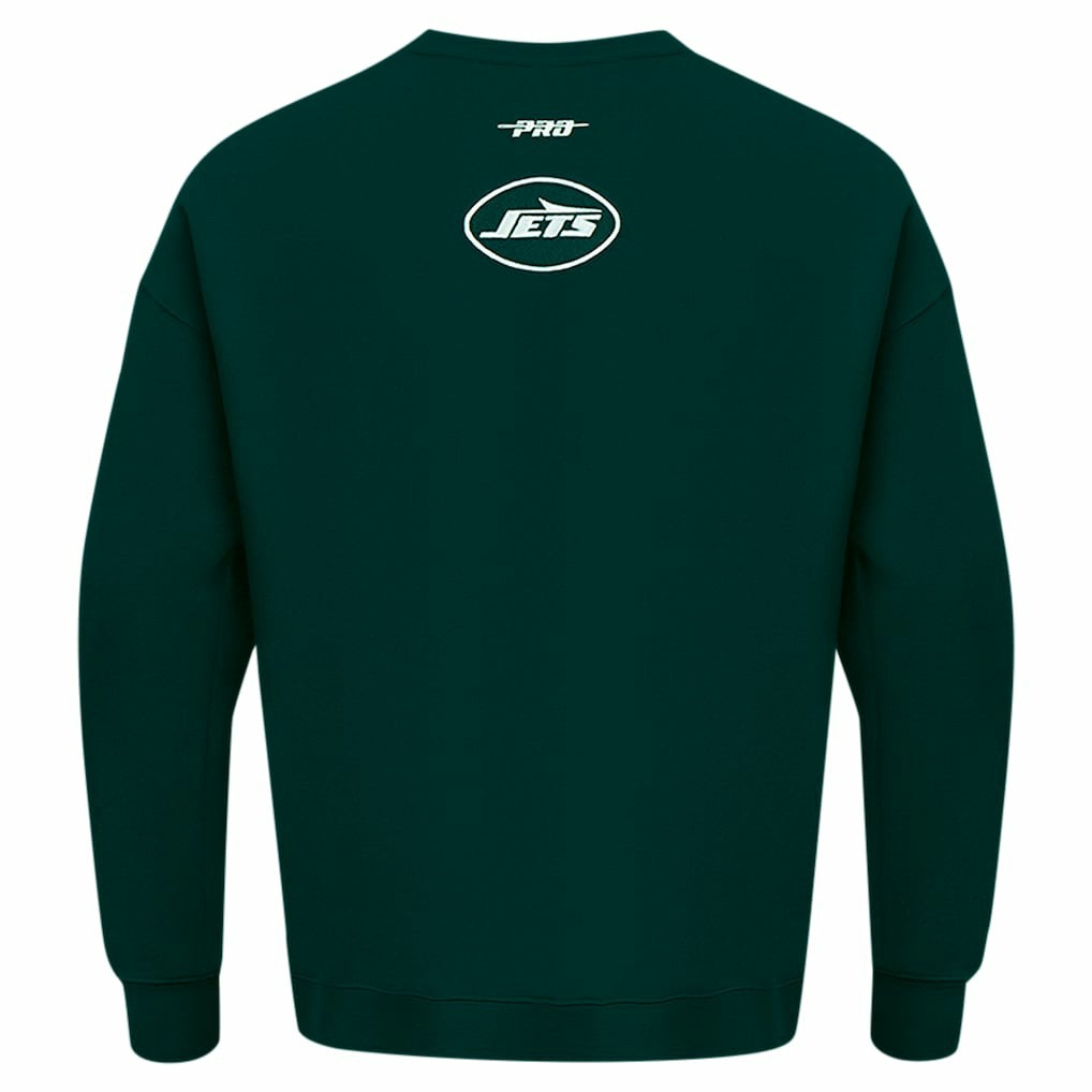 New York Jets Pro Standard Turn It Up Drop Shoulder Pullover Sweatshirt - Green - NFL