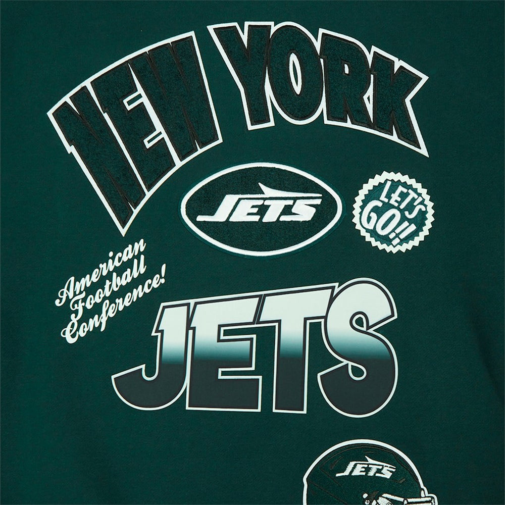 New York Jets Pro Standard Turn It Up Drop Shoulder Pullover Sweatshirt - Green - NFL