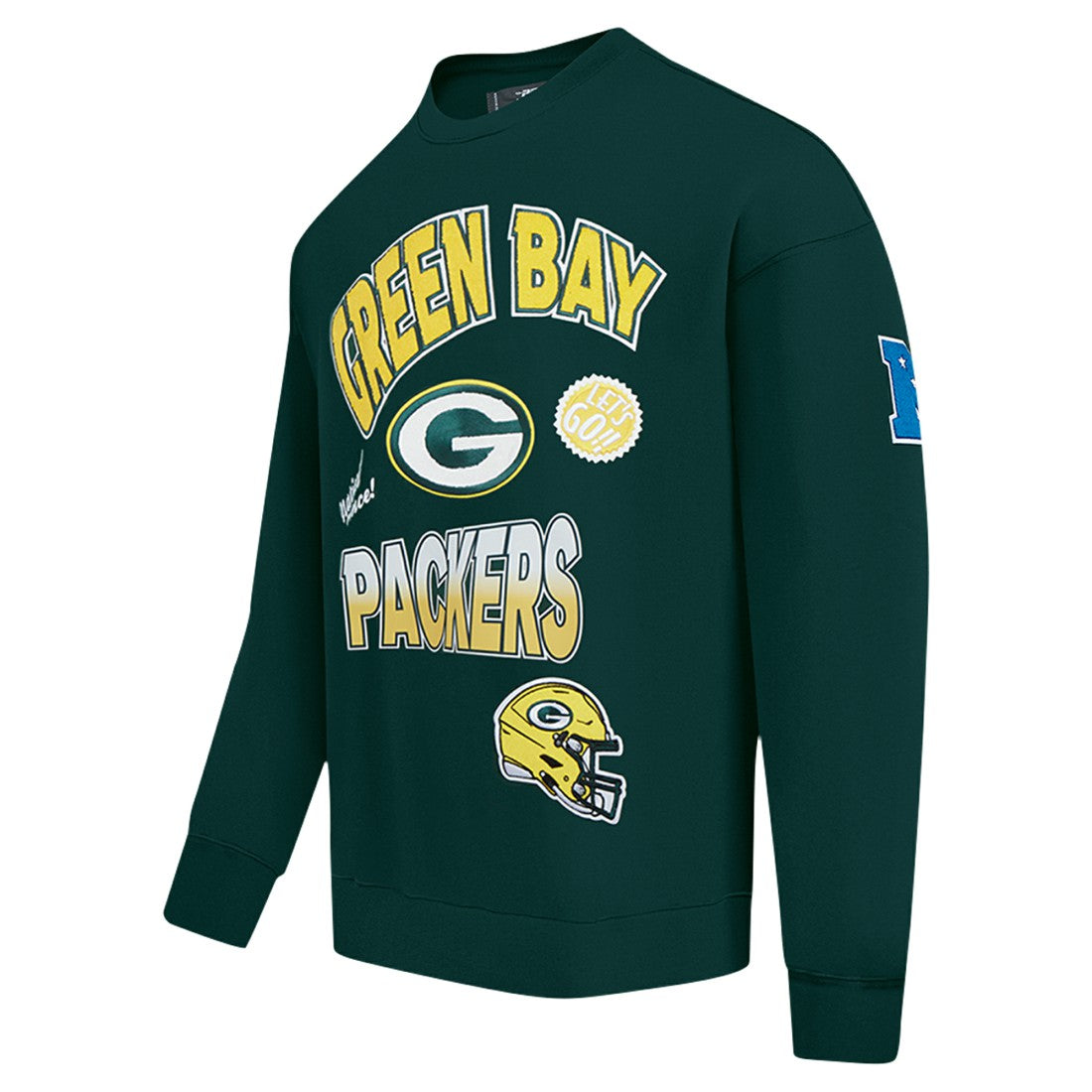 Green Bay Packers Pro Standard Turn It Up Drop Shoulder Pullover Sweatshirt - Green - NFL