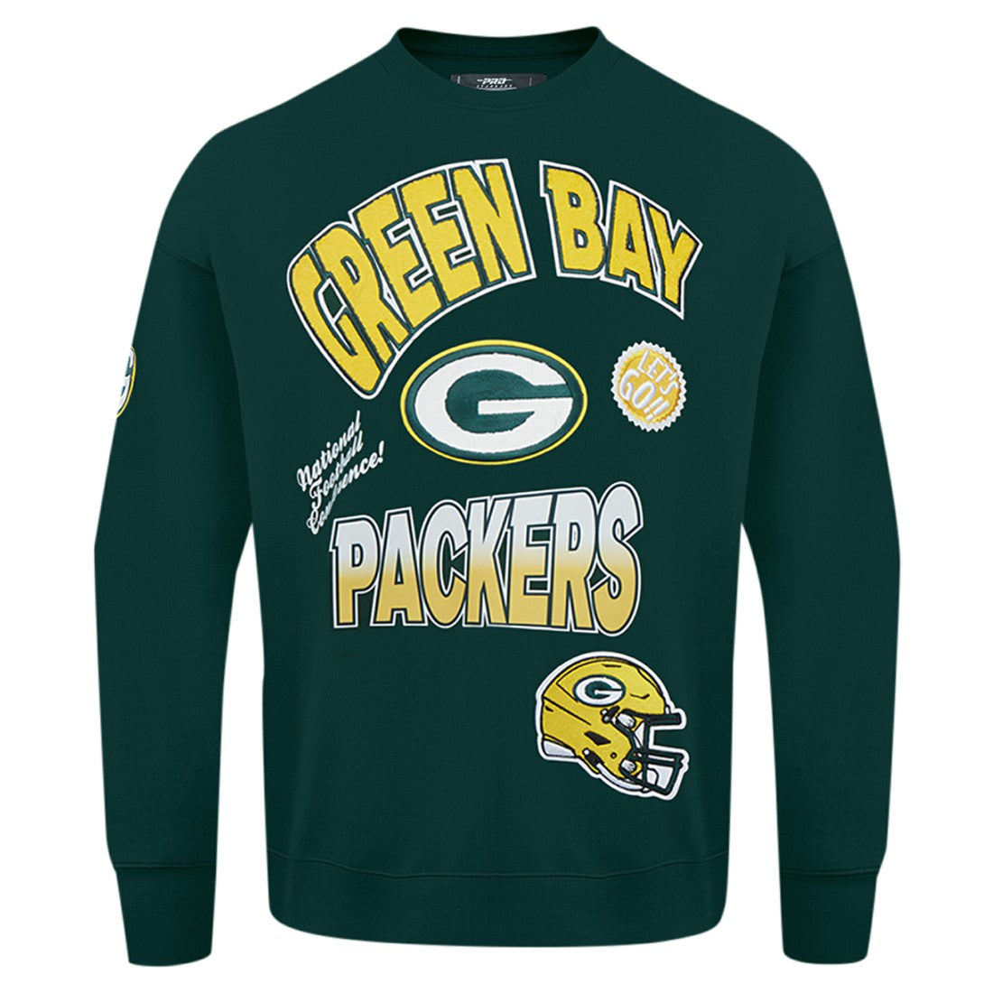Green Bay Packers Pro Standard Turn It Up Drop Shoulder Pullover Sweatshirt - Green - NFL