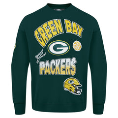 Green Bay Packers Pro Standard Turn It Up Drop Shoulder Pullover Sweatshirt - Green - NFL