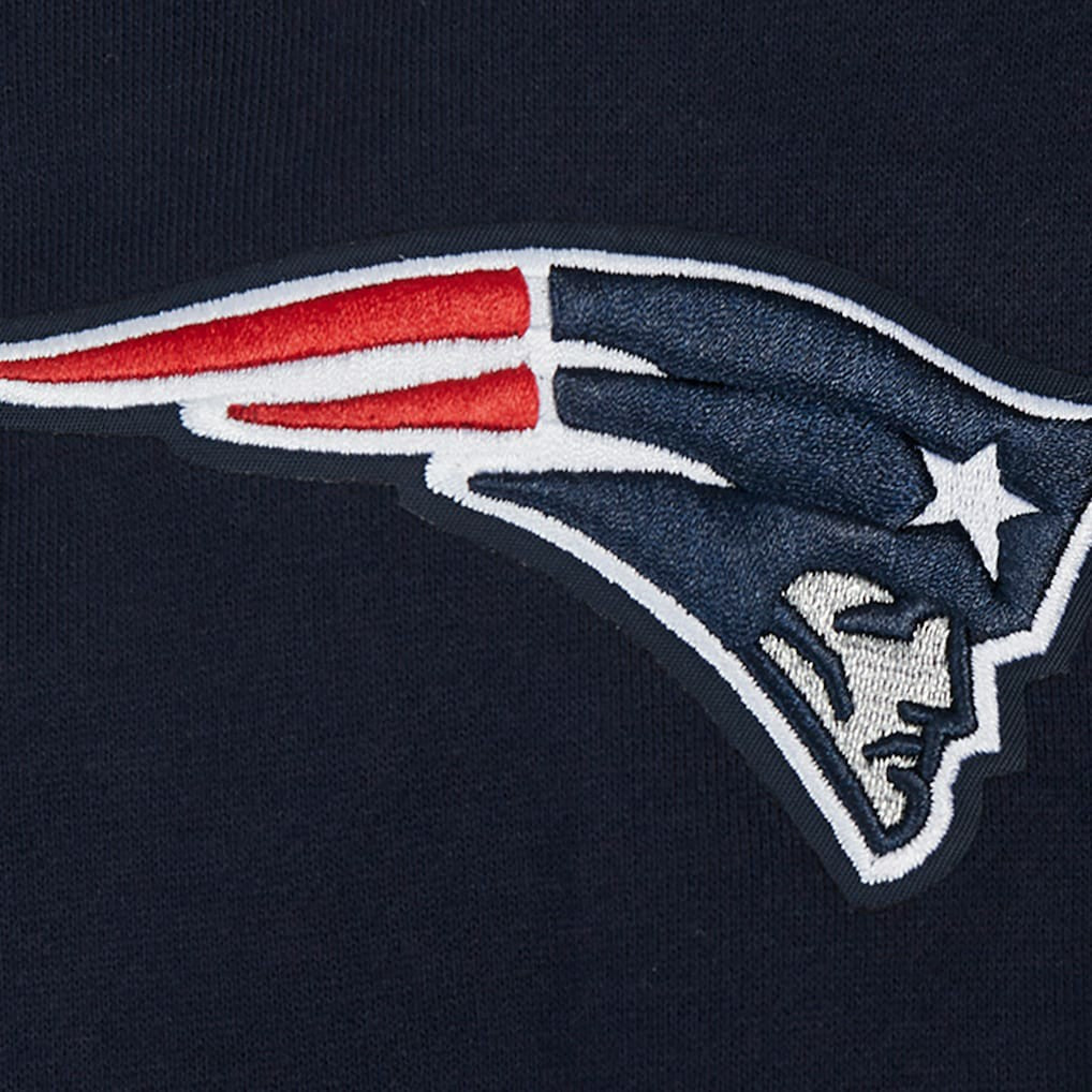 New England Patriots Pro Standard Turn It Up Drop Shoulder Pullover Sweatshirt - Navy - NFL