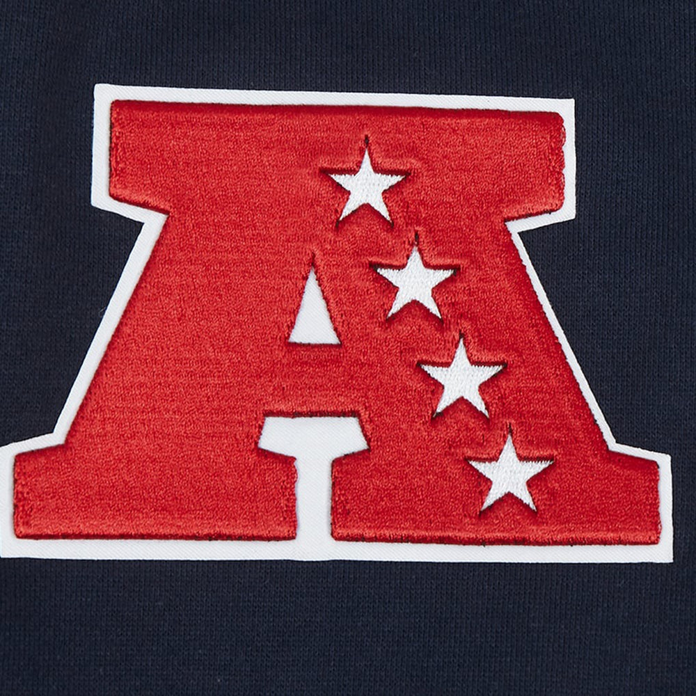 New England Patriots Pro Standard Turn It Up Drop Shoulder Pullover Sweatshirt - Navy - NFL